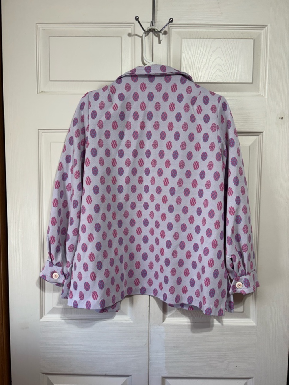 Vintage Polka Dot Open-Front Blazer Jacket - Picture 6 of 6